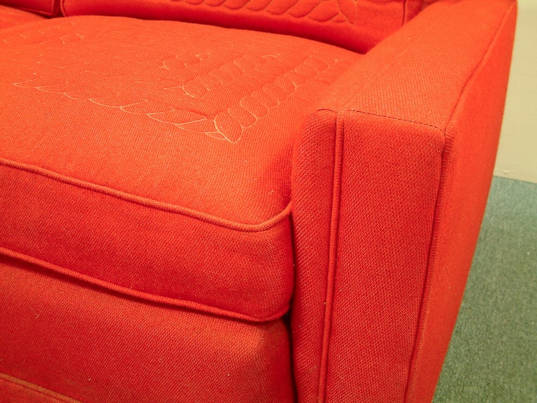 American Custom Red Pullman Sofa